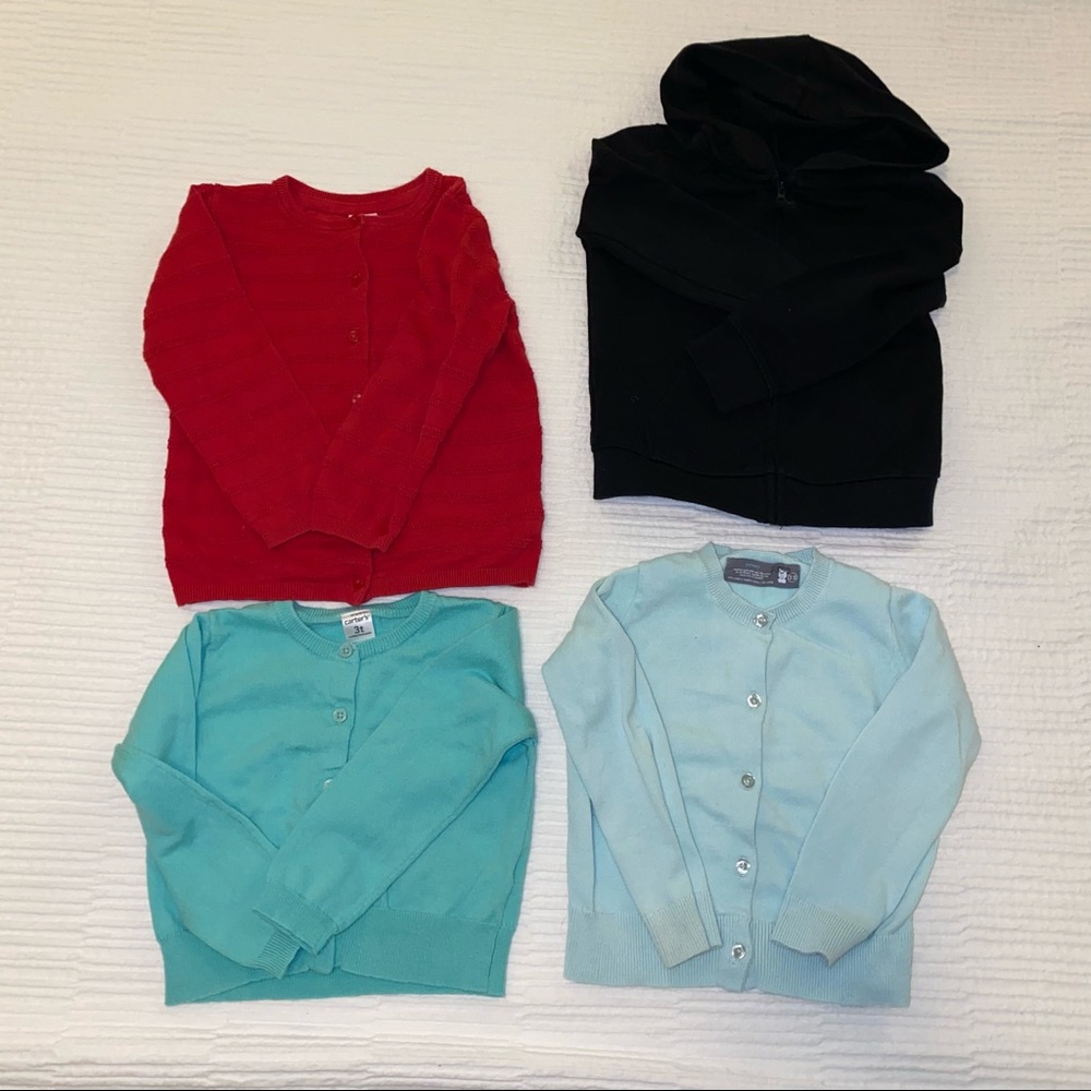 Set lot 4 long sleeve girls layering pieces